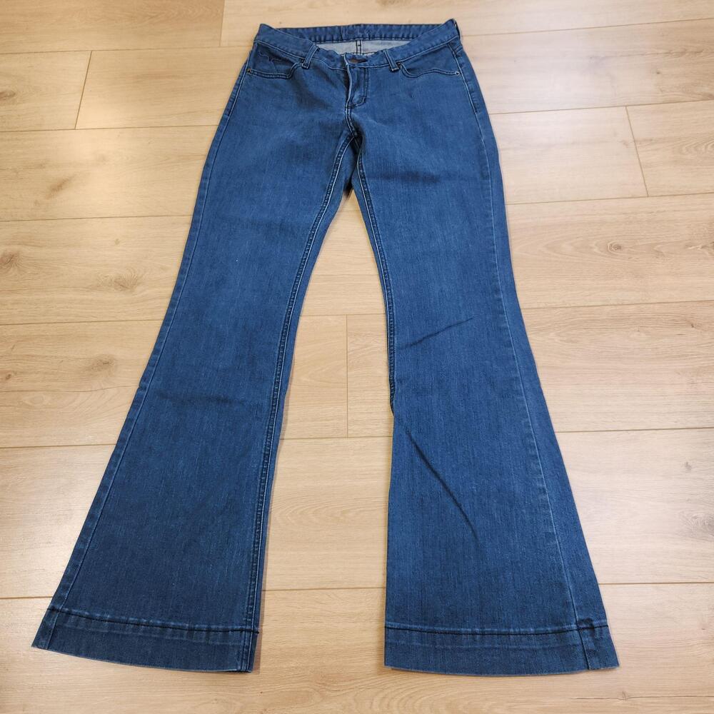 Kimes Ranch Lola Jeans Womens 6/32 Medium Wash Blue Mid Rise Flare Denim USA
